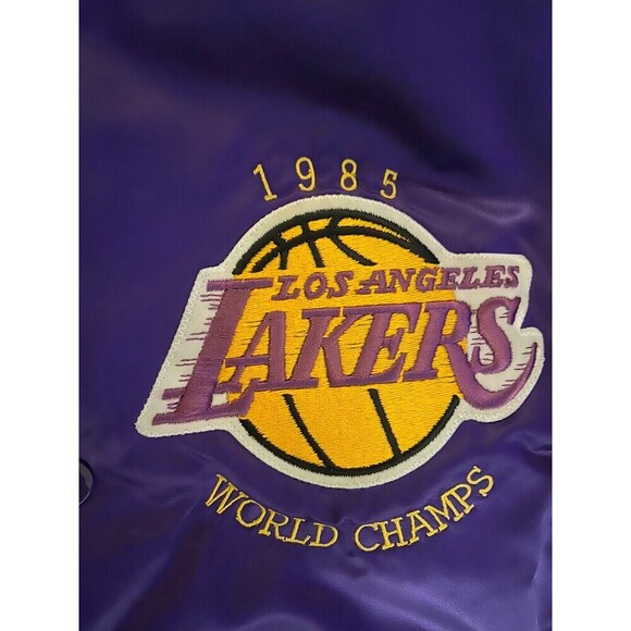 Vintage 80s Lakers Los Angeles STARTER Jacket Bomber World Champs Medium RARE - Picture 11 of 16